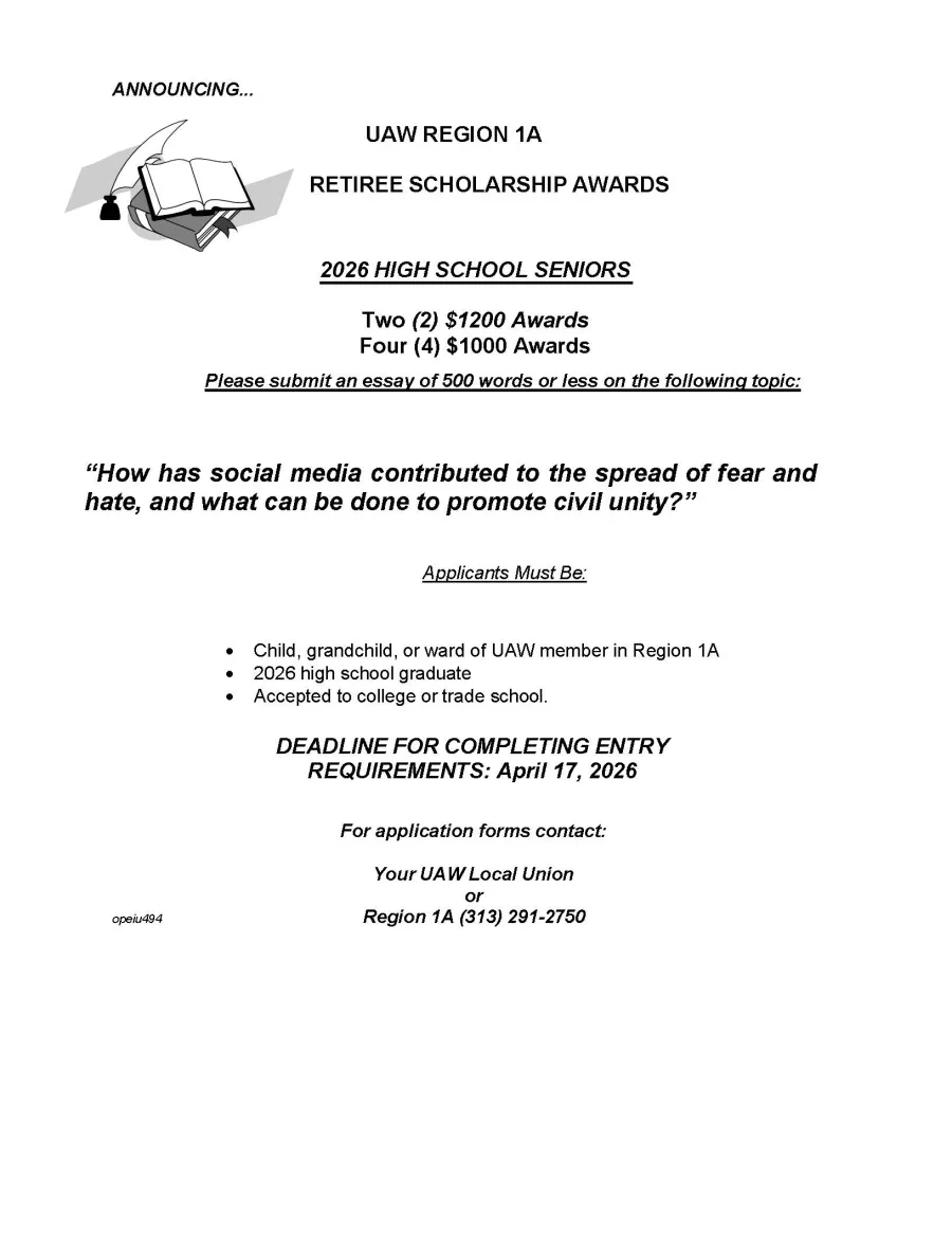 26 Retiree Scholarship